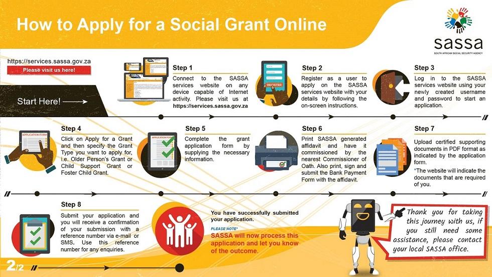 SASSA Online application steps