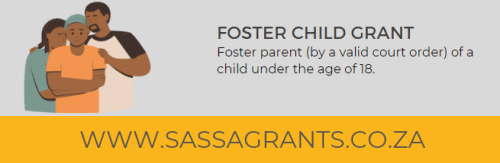 SASSA Foster Child Grant for legal guardian to care for child under 18 years old