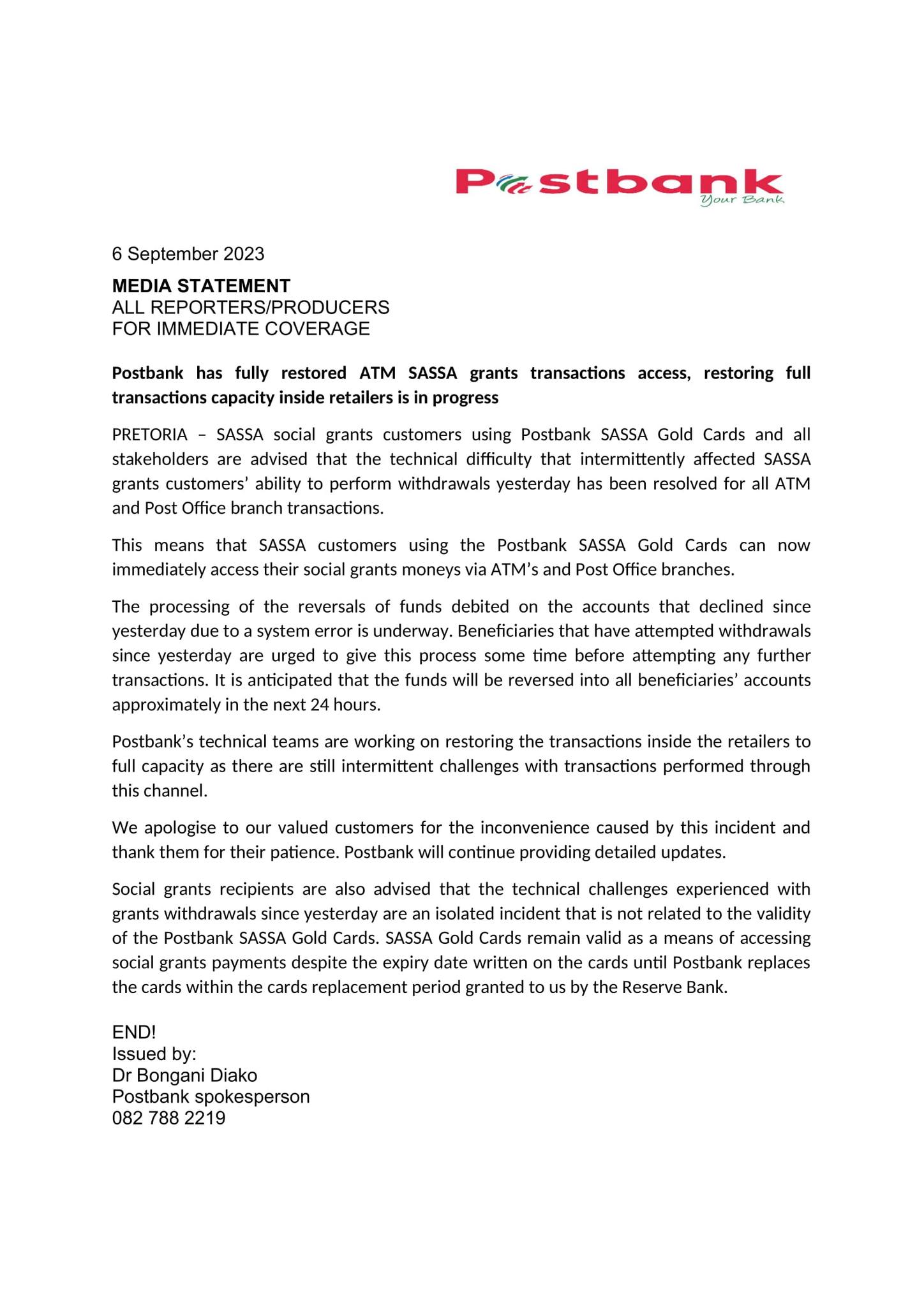 sassa payment glitch fixed payments restored SASSA Social Grants